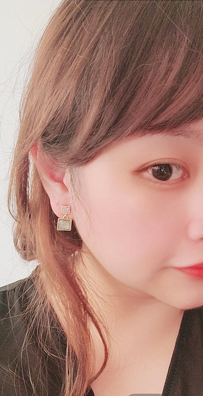 Square Drop Earrings